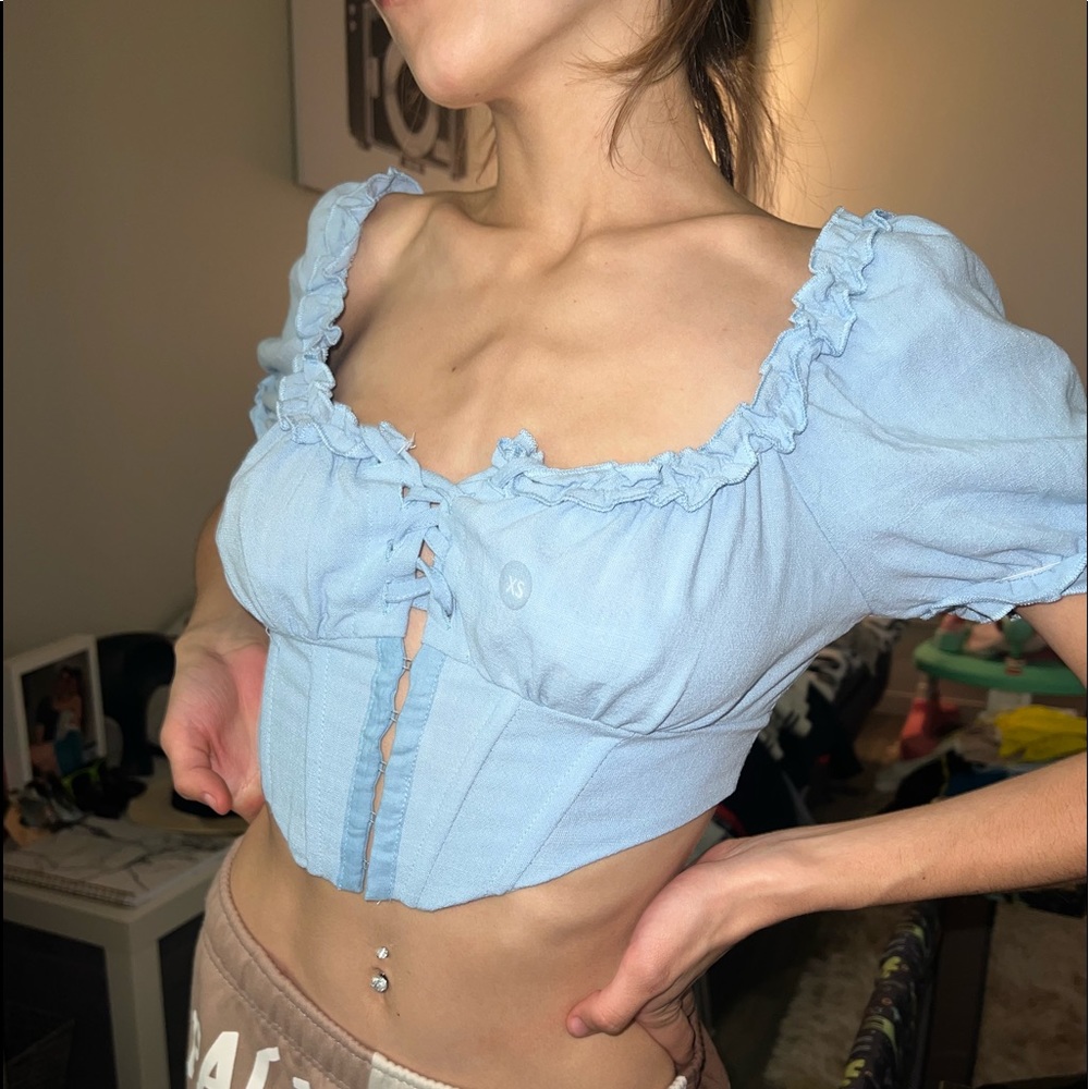 L.A Hearts Crop Corset Blouse